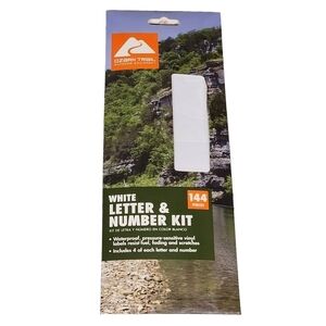 New Ozark Trail white LETTER & NUMBER kit 144 pc outdoor boating signs